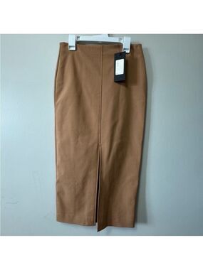 Guess by Marciano Brown Maxi Pencil Skirt with Slit. size 2